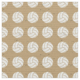 Guld Volleyball Wood Golv, mönstrad Tyg