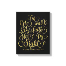 Guld Walk by Faith Bible Verse