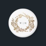 Guld Wande0 Classic Monogram Bröllop Magnet<br><div class="desc">*EJ REAL FOIL* ___________________________ ***Denna design ingår i en samling*** Upplev den tidlösa elegansen med min traditionella utandningsklassiska och Elegant bröllop-samling i Monogram. Den här samlingen har personlig-monogrammade konstruktioner med en svårvävt utandning och ram, som kapslar in kärnan i ett klassiskt, minnesvärt bröllop. Njut av firande i tradition och klassiskt...</div>