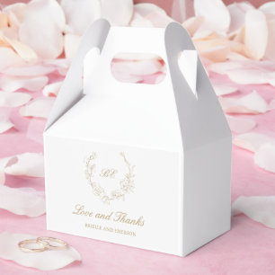 Guld Wandepandemonogram Elegant bröllop Presentaskar