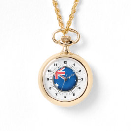 Guld Watch för Flagga Wraparound i Australien Armbandsur