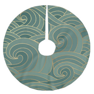 Guld Wave: Traditional Oriental Luxury Julgransmatta Borstad Polyester