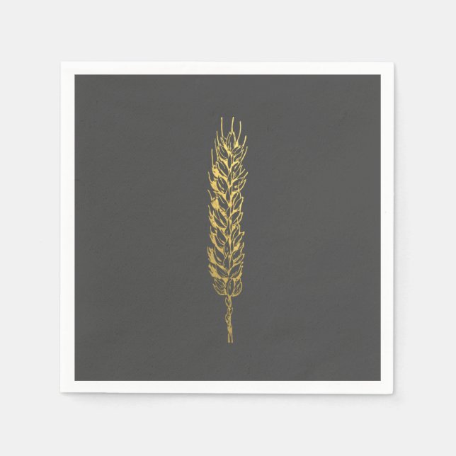 Guld Wheat Napkins Pappersservett (Framsidan)