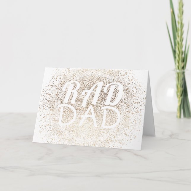 Guld Whimsical RAD PAPPA Formell Elegant Fars dag Kort (Framsida)
