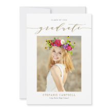 Guld Whimsical Script Foto Examen