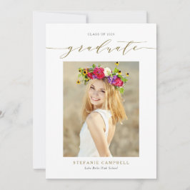 Guld Whimsical Script Photo Studenten Meddelande