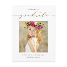 Guld Whimsical Script Photo Studenten
