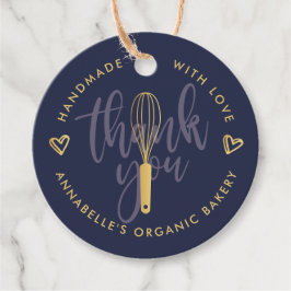 Guld Whisk Bakery Tack QR-kod Gåvor Etiketter