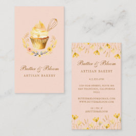 Guld Whisk & Cupcoa, Baker Bakery Chef Caterer Visitkort