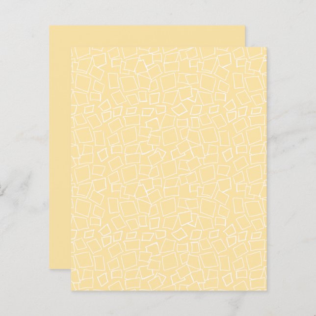 Guld White Abstrakt Geometric Mosaic Scrapbook (Fram/baksida)