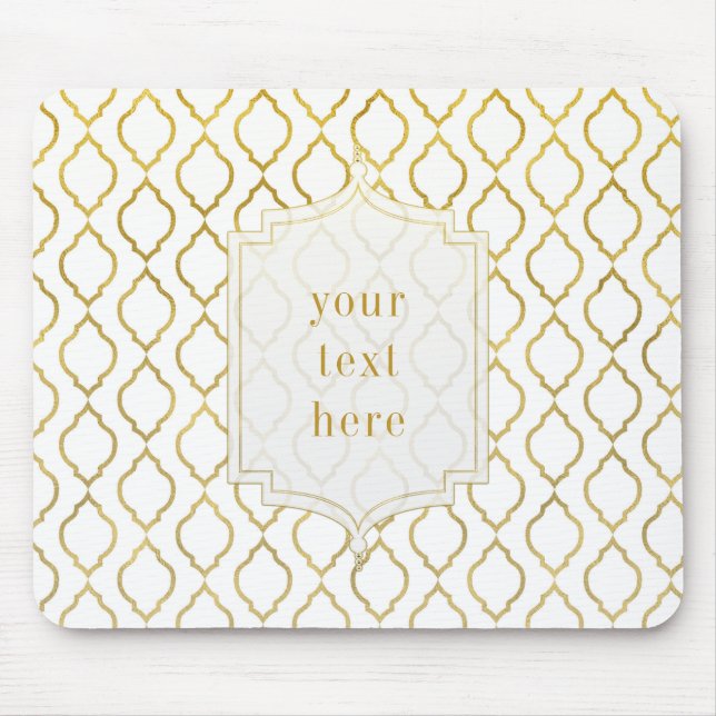 Guld & White Arabian Moroccan Glam Elegant Musmatta (Framsidan)