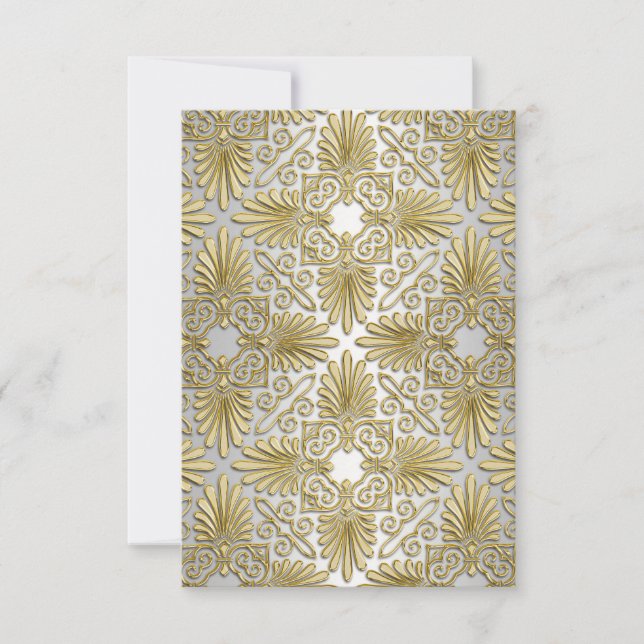 Guld White Art Deco Damask OSA 2 (Framsida)