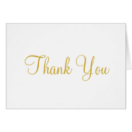 Guld White Bröllop Tack Hälsningskort