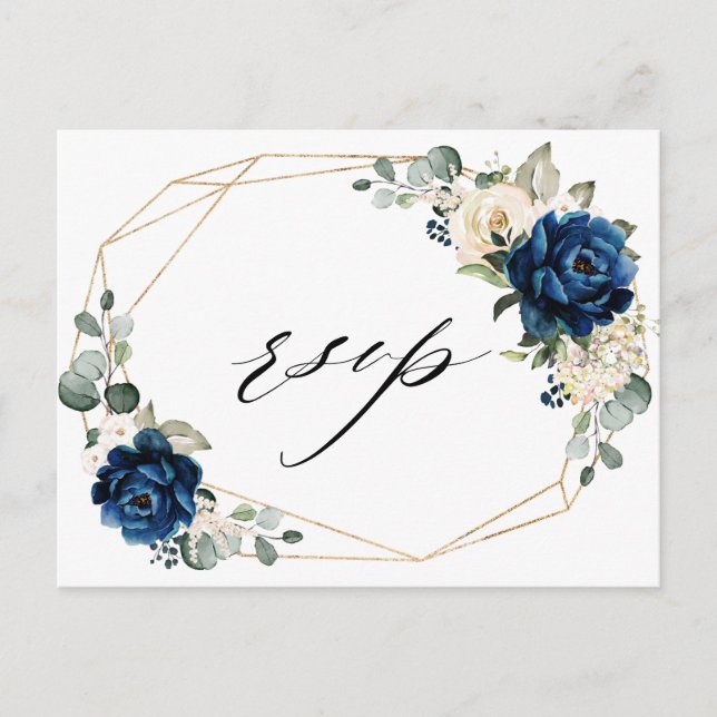 Guld White Champagne Ivory Geometric OSA Vykort (Framsida)