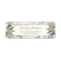 Guld White Chic Vacker Blommigt Ro Marble