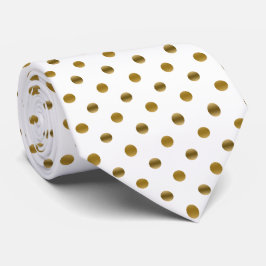 Guld & White Classic Polka dots Mönster Slips