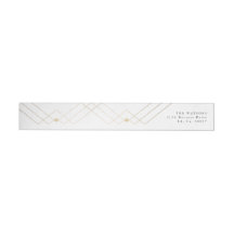 Guld White Elegance Diamond Geo Deco Bröllop