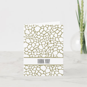 Guld White Giraffe Print Tack Kort
