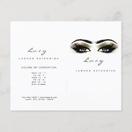 Guld White Glitter Makeup Öga Lash Prices-bipackse Flygblad