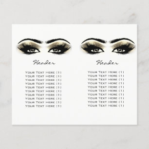 Guld White Glitter Makeup Öga Lash Prices-bipackse Flygblad