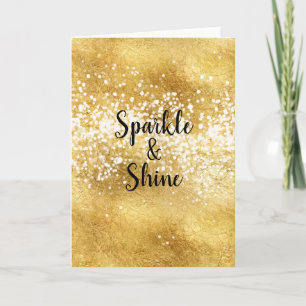 Guld White Gnistra Shine Helgkort