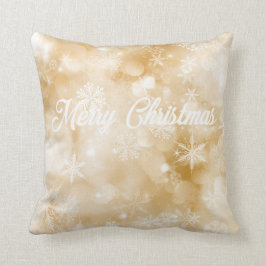 Guld & White God jul Snowflake Kudde