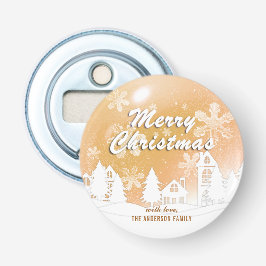 Guld White House Snöflingor Julafton Gott nytt år Flasköppnare