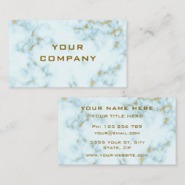 Guld White Marble Golden Text Professionell Luxury Visitkort