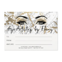 Guld White Marble Makeup Beauty Certificate Ebony1