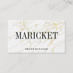Guld White Marble Visitkort