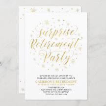 Guld & White | Modern överraskning Pension Party