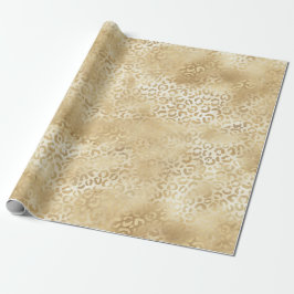 Guld White Ombre Leopard Presentpapper