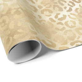 Guld White Ombre Leopard Presentpapper