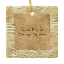 Guld White Ombre Zebra Confetti Sparkles   