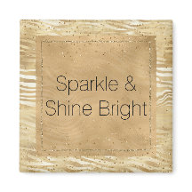 Guld White Ombre Zebra Confetti Sparkles