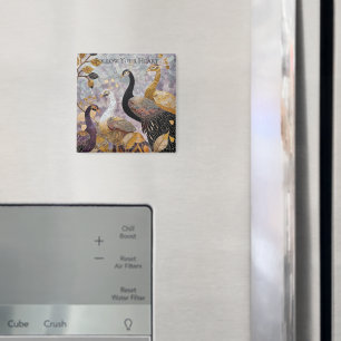 Guld White Peacocks Magnet