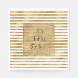 Guld White Rand Pappersservett