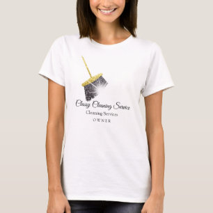 Guld White Städning Maid House T Shirt