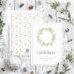 Guld Winter Greenery Wandan God jul Holida Julkort<br><div class="desc">Vilket bättre sätt att sprida helgdag gladare än med Guld Winter Greenery Wandete God jul Helgdag Card? Det här bedövningskortet har en lös krans arrangemang av våtfärgsbergsbotaniska vintern. "Merry" i ord är elegant skrivet i ett skrivteckensnitt och skapar det här perfektens kort som ska skickas till nära och långt närstående....</div>