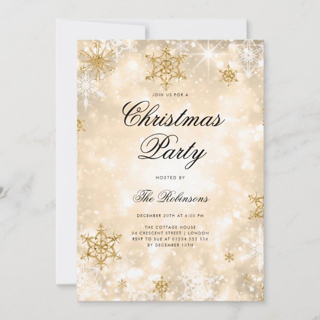 Guld Winter  Helgdag Inbjudan Program & Menu (Framsida)