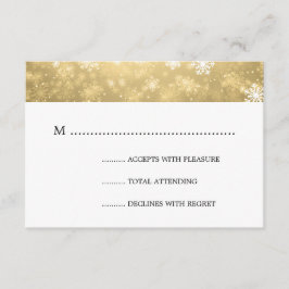 Guld Winter Wonderland Elegant bröllop OSA Kort