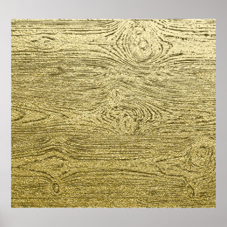 Guld Wood Glitter Struktur Poster
