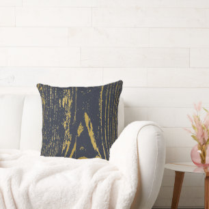 Guld Wood Grain Kudde