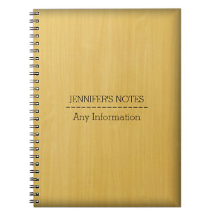 Guld Wood Grain Struktur Anteckningsbok