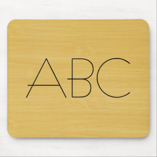 Guld Wood Grain Struktur Monogram Musmatta