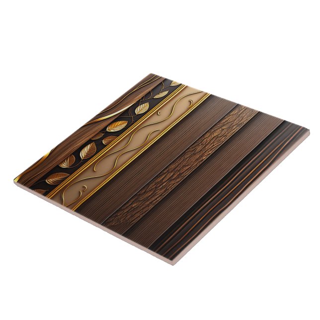 Guld Wood Popular Art Lamperia Collection Kakelplatta (Sidan)