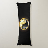 Guld Yin Yang på svart
