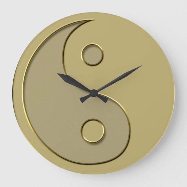 guld- yin yang stor klocka (Framsida)