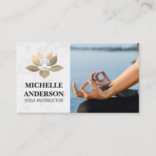Guld Yoga Logotyp Sitta-Medelhavet Visitkort