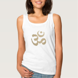 Guld Yoga Om-tecken T Shirt